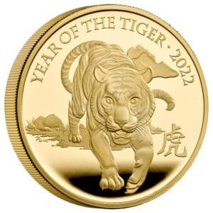 Tiger Five-Ounce Gold Proof Coin